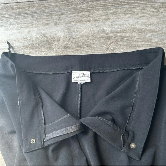 Vintage Joseph Ribkoff Draped Jersey Fabric Cropped Pants With Faux Leather Trim - Picture 6 of 14